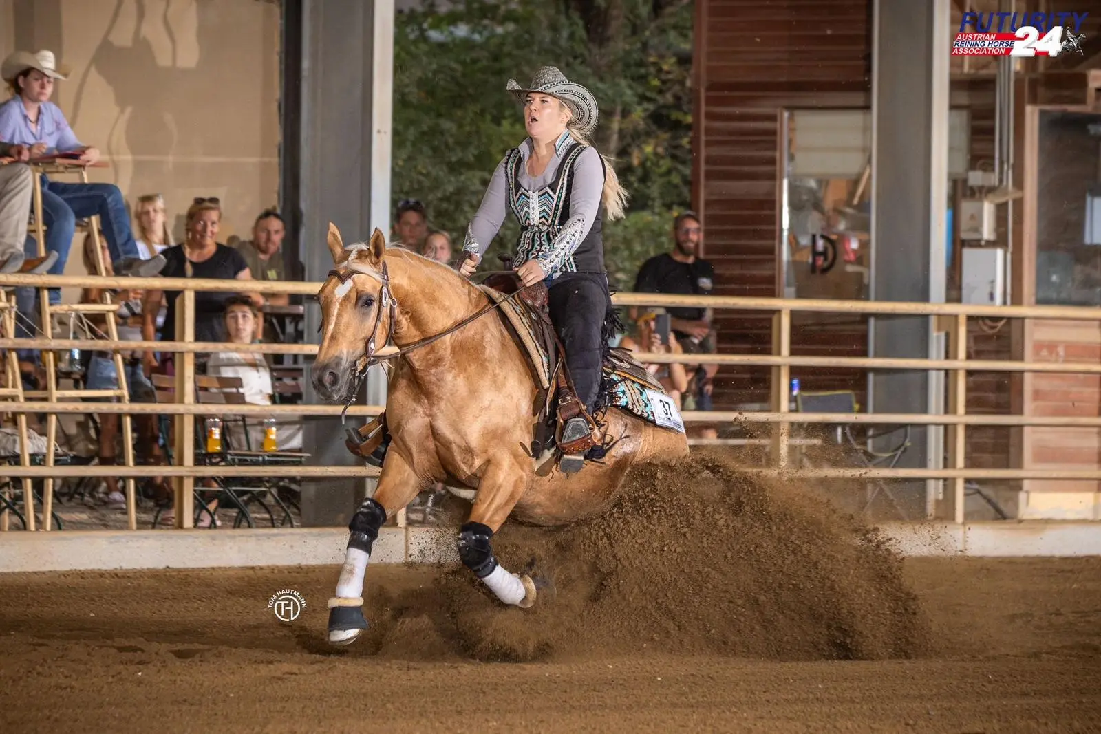 Birgit Schäfer und ND Step N Crome, Austrian Reining Futurity Champions 2024